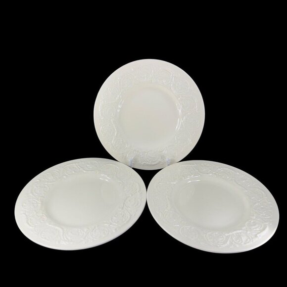 Wedgwood Patrician Ivory Etruria Barlaston Dish Plate Set 3 Porcelain 8.25inch - Picture 1 of 16